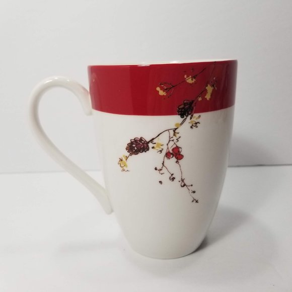 Lenox Coffee Mug Winter Song Pinecone Forest Xmas - Picture 3 of 5